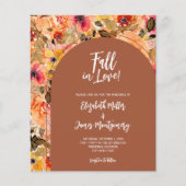 Papier Budget Floral Terracotta Tout En Un Mariage Invite (Devant)