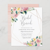 Papier Budget Floral verdure Géométrique Brunch nuptial (Devant / Derrière)