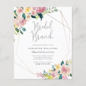 Papier Budget Floral verdure Géométrique Brunch nuptial (Devant)