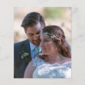 Papier Budget Florales rose Mariage photo Merci (Dos)