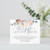 Papier Budget Florals Love Merci Photo Mariage Merci (Debout devant)
