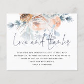 Papier Budget Florals Love Merci Photo Mariage Merci (Devant)