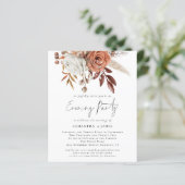 Papier Budget Florals QR Code Mariage Soirée (Debout devant)