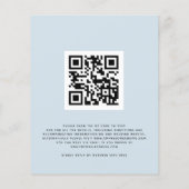 Papier BUDGET Floraux d'hiver QR Code Faire-part de maria (Dos)