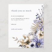 Papier Budget Floraux Foliage Lilac Mariage Merci (Devant)