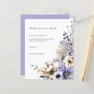 Papier Budget Floraux Foliage Lilac Mariage Merci