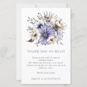 Papier BUDGET Floraux violets Mariage 3 photo Merci (Devant)