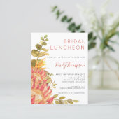 Papier Budget Flore tropicale Invitation à la douche nupt (Debout devant)