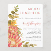 Papier Budget Flore tropicale Invitation à la douche nupt (Devant)