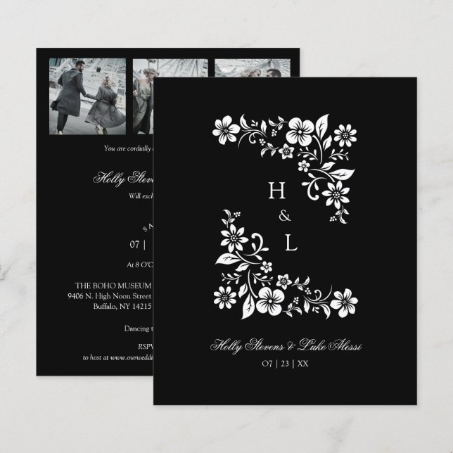 Papier Budget Flourish White Lace Ornament 3 Photos (Devant / Derrière)