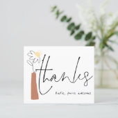 Papier Budget Flower Vase informelle Nom du script Merci (Debout devant)