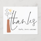 Papier Budget Flower Vase informelle Nom du script Merci (Devant)