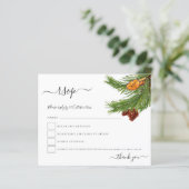 Papier Budget Foliage Cones Orange Noël Mariage RSVP (Debout devant)