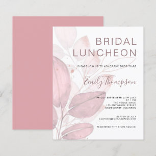 Papier Budget Foliage Dusty Rose Envoi de douche nuptiale
