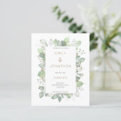 Papier Budget Foliage Frame Sage Mariage Enregistrer la d (Debout devant)