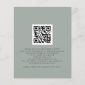 Papier Budget Foliage Gold Sage QR Code Mariage Invitatio (Dos)