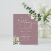Papier Budget Foliage Mauve Faire-part de mariage photo (Debout devant)