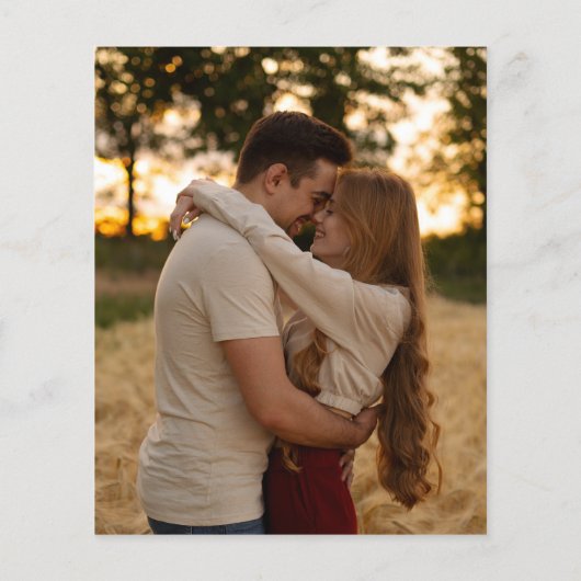 Papier Budget Foliage Mauve Faire-part de mariage photo (Dos)