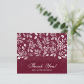 Papier Budget Folift Blanc Script Bourgogne Merci (Debout devant)
