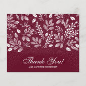 Papier Budget Folift Blanc Script Bourgogne Merci (Devant)