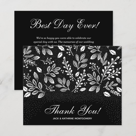 Papier Budget Folift Blanc Script Merci noir (Devant / Derrière)
