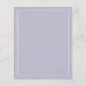 Papier Budget Folift Purple Lilac Faire-part de mariage (Dos)