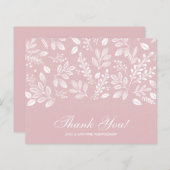 Papier Budget Folift White Script Dusty Rose Merci (Devant / Derrière)