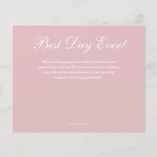Papier Budget Folift White Script Dusty Rose Merci (Dos)