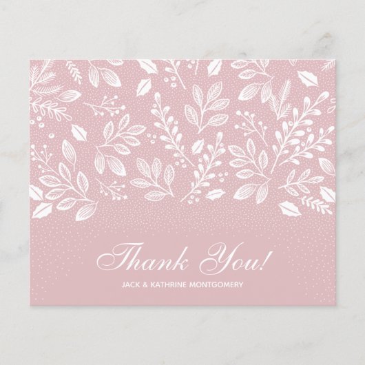 Papier Budget Folift White Script Dusty Rose Merci (Devant)