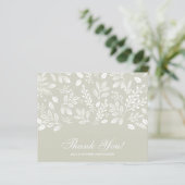 Papier Budget Folift White Script Pale Green Merci (Debout devant)