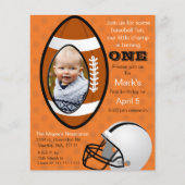Papier Budget Football Anniversaire Photo Invitation (Devant)