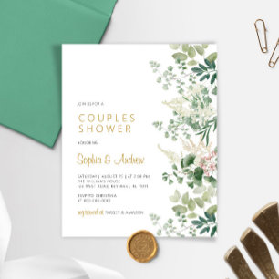 Papier Budget Forest Green Couples Shower Invitation