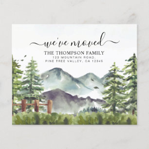 Papier BUDGET Forêt Montagne Nous avons déménagé Nouvelle