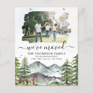 Papier BUDGET Forêt Montagne Nous avons déménagé Photo Dé