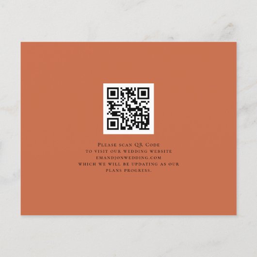 Papier Budget Forever QR code Terracotta Enregistrer la d (Dos)