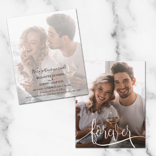 Papier Budget Forever Script Photo Wedding Enregistrer la