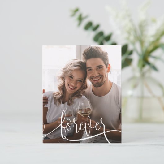 Papier Budget Forever Script Photo Wedding Enregistrer la (Debout devant)