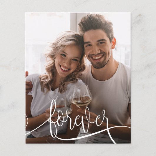 Papier Budget Forever Script Photo Wedding Enregistrer la (Devant)