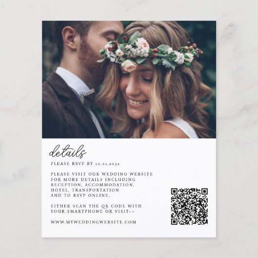 Papier Budget Formal Classic Monogramme 3 Mariage photo (Dos)