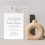 Papier Budget Formal Script Élégant Mariage Invitation<br><div class="desc">Budget Formal Classique Traditionnel Script Élégant Mariage Invitation</div>
