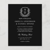 Papier Budget Formel Cimier Mariage Monogramme (Devant)