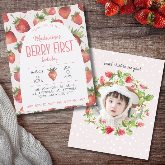Papier Budget fraise 1ère photo Berry Premier anniversair