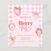 Papier BUDGET Fraise Fruit Marguerite Baie Premier Annive (Devant)