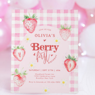 Papier BUDGET Fraise Fruit Marguerite Baie Premier Annive