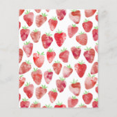 Papier Budget Fraise première fête d'anniversaire Invitat (Dos)