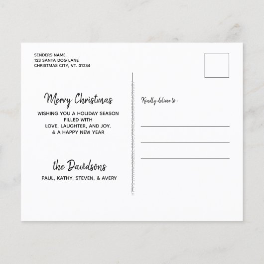 Papier Budget French Buldog Christmas Puppy Chien vacance (Dos)