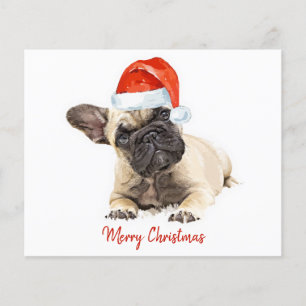 Papier Budget French Buldog Christmas Puppy Chien vacance