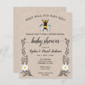 Papier Budget Friendly Qu'est-ce que Baby Bee Invitation (Devant / Derrière)