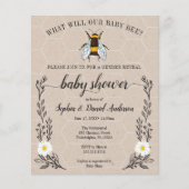 Papier Budget Friendly Qu'est-ce que Baby Bee Invitation (Devant)