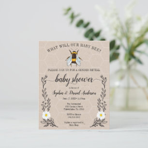Papier Budget Friendly Qu'est-ce que Baby Bee Invitation